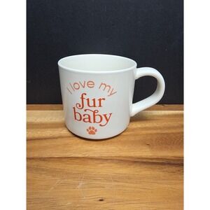 I Love My Fur Baby Stoneware Coffee Tea Mug Cup 16oz Microwave & Dishwasher Safe